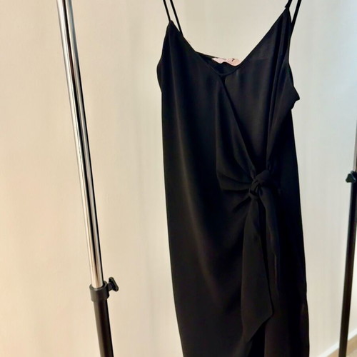Black midi dress with side tie My T new size medium