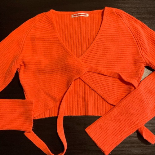 Adina jacket set with t-shirt size S/M like new, orange