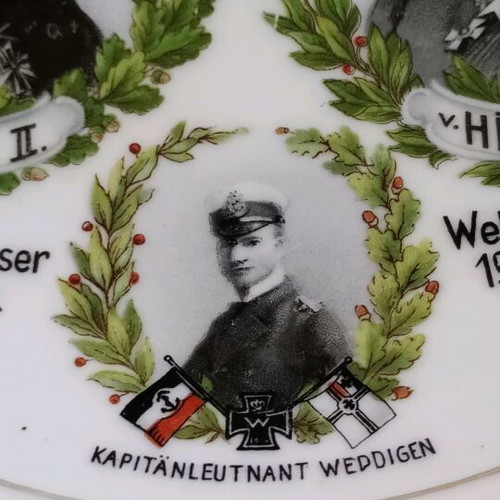 Collectible porcelain decorative plate Germany WWI like new