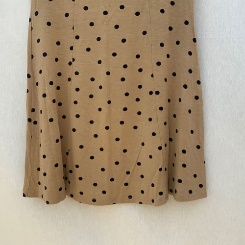 Short brown polka dot dress used, size M