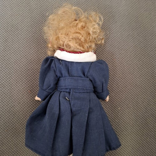 Porcelain doll small used, decorative for baby room or gift