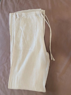 Zara straight-leg pants, cream, XS