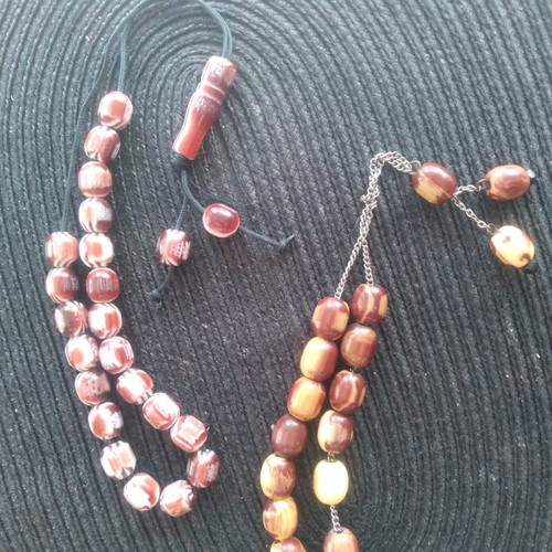 Worry beads used, set of 2, vintage 70s