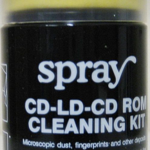 CD-DVD cleaning spray with cloth new