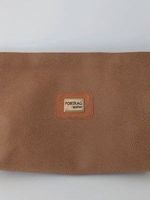 Vintage PORTRAG handbag used, beige-brown synthetic leather