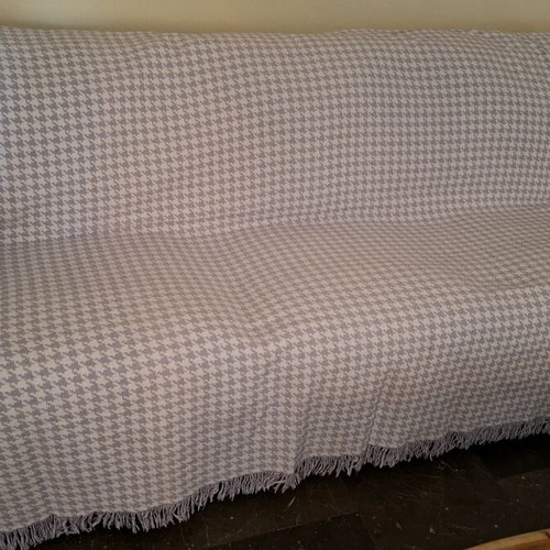 Nef Nef sofa cover set purple lilac with fringes