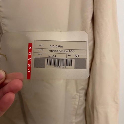 Prada bomber jacket καινούργιο, μπεζ, μέγεθος L