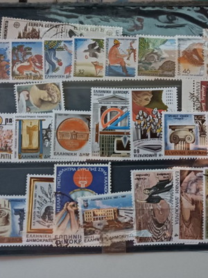 Stamps used, mint and canceled, 1987