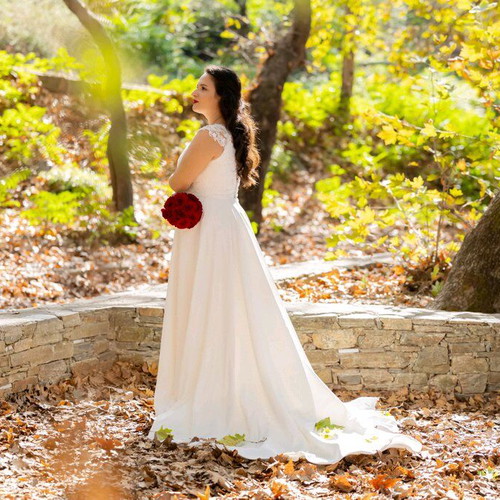 Angela Bianca wedding dress size M-L like new, white