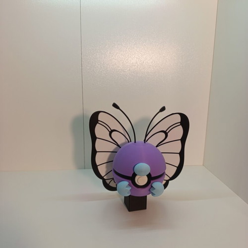 Butterfree Pokéball Clicker 3D printed, new