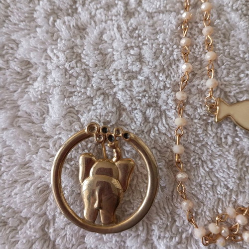 Handmade jewelry new with necklace and elephant brooch