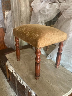 Velvet vintage stool used