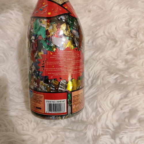 Party popper bottle new with carnival confetti