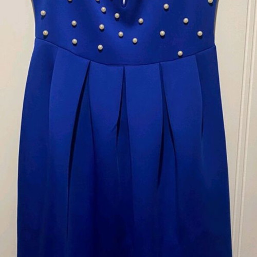 Blue evening dress like new, size 4XL close to XL