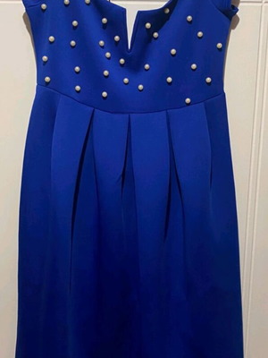 Blue evening dress like new, size 4XL close to XL