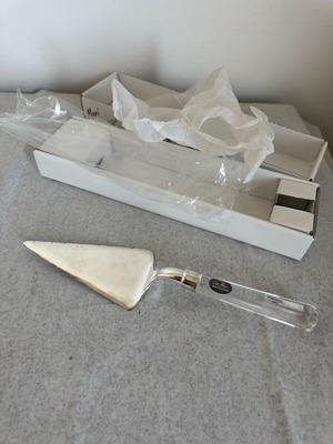 Lisa Mori silver-plated serving spatula with crystal handle new