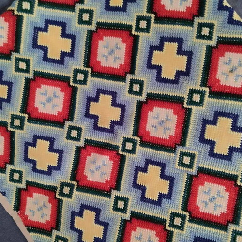 Embroidered pillowcase hand-made like new, 60x50 cm