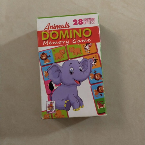 Domino board game used, animal memory