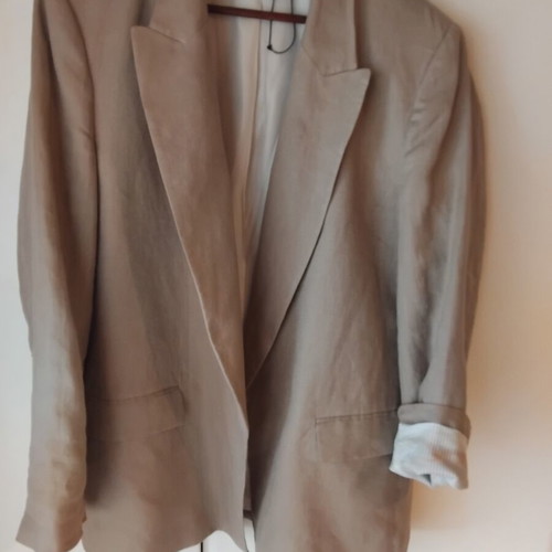 Linen Zara jacket XL beige like new