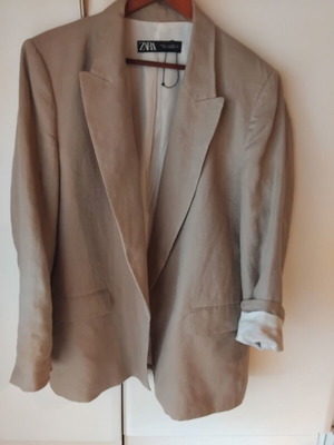 Linen Zara jacket XL beige like new