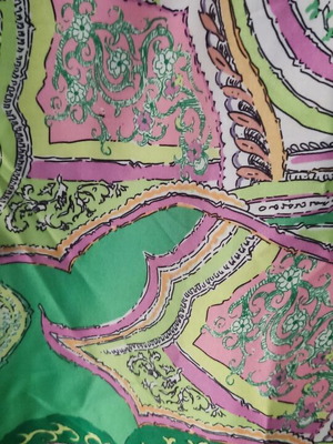 Shirt new collection Italy with dominant green and pink colors