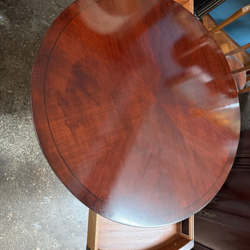 Saridis Round Table like new with wheels, 82 cm diameter, 72 cm height
