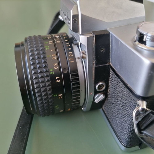 Minolta SRT 303b 35mm analog camera with MC Rokkor-PF lens