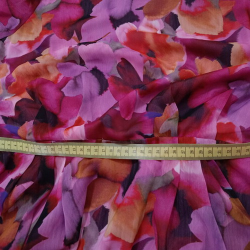 Portmans Floral Cocktail Dress, Pink and Purple, Size M
