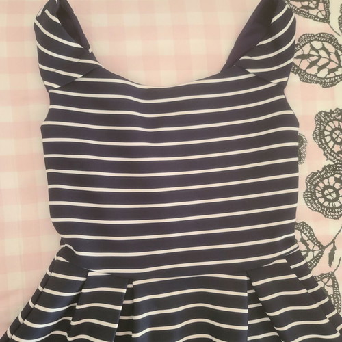Pink Woman summer dress like new, white and blue, size S