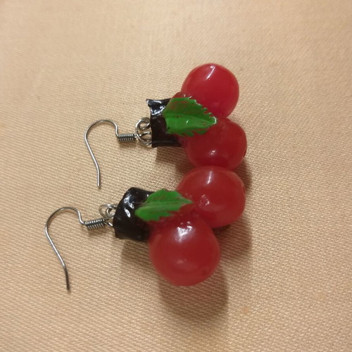 Cherry hook earrings