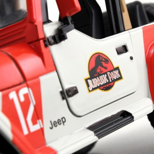 Jada Toys 2022 Jurassic Park 1992 Jeep Wrangler 1:24 Die-Cast Toy Car New