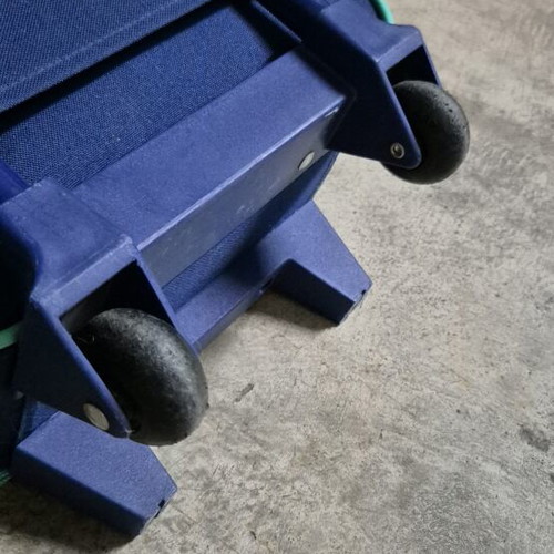 Children's suitcase used with 2 matching bags, blue