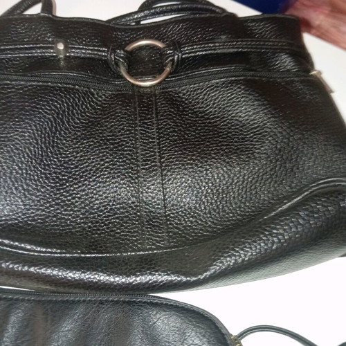Leather shoulder bags like new, pack of 4, black