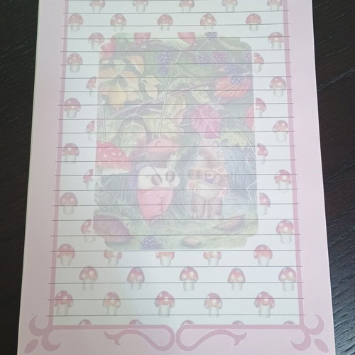 Letter papers new, 3 aromatic pieces blue-pink-green RBB