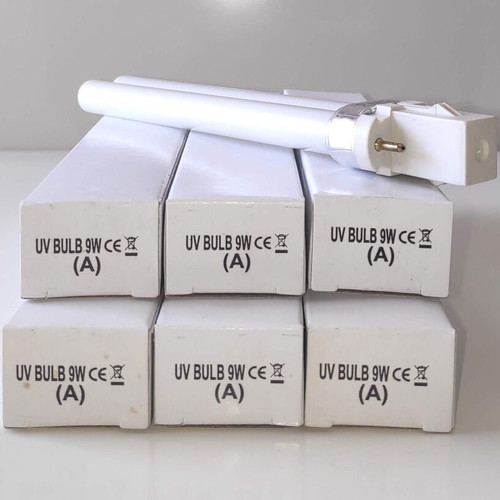 UV replacement bulb 9W for nail lamps, set of 6, new