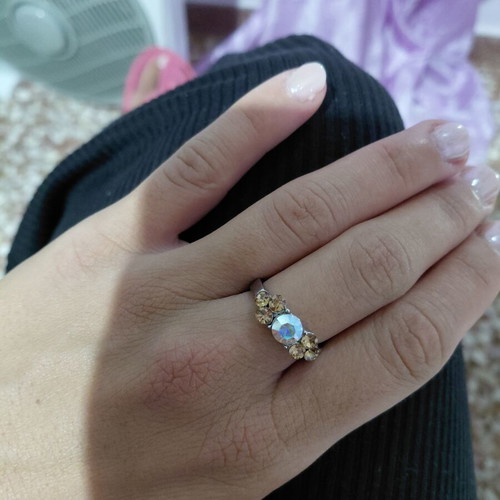 Iridescent ring like new, multicolor