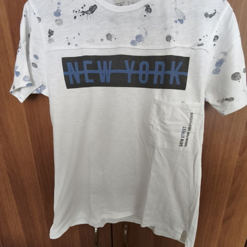 Zara boys t-shirt used, size 140 cm, white