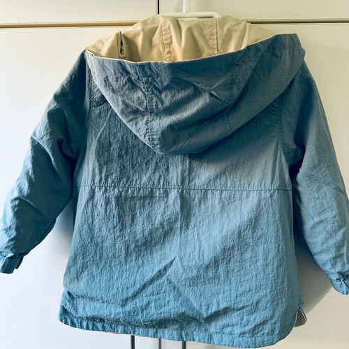 Zara Kids Reversible Beige-Blue Parka like new, size 104 cm