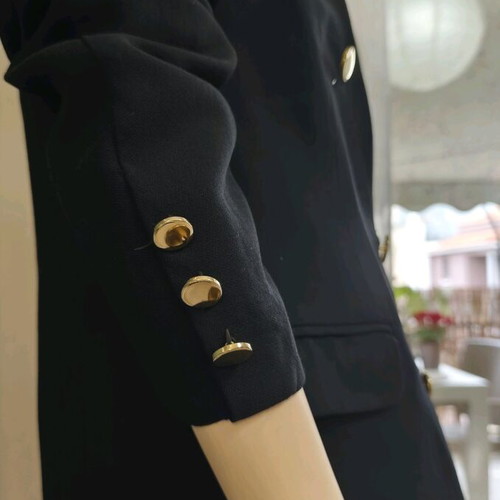 Lola double-breasted wool blazer used, black, size 38