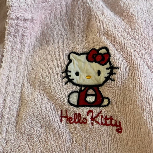 Baby bathrobe like new, pink, up to 2 years