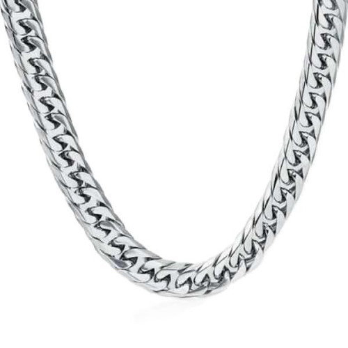 Stainless Steel Chain Necklace Figaro Style 125 cm New