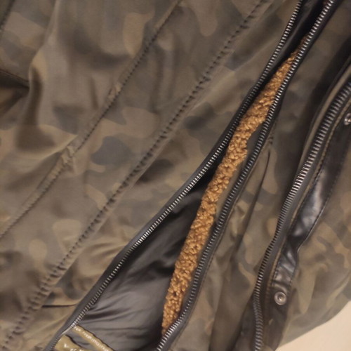 Zara men's long puffer coat like new, size L, multicolor