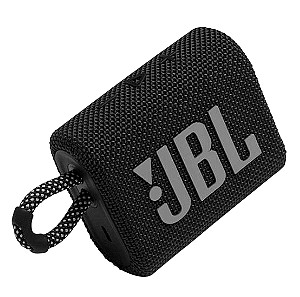 JBL Go 3 Αδιάβροχο Ηχείο Bluetooth 4.2W με Διάρκεια Μπαταρίας έως 5 ώρες Μαυρο