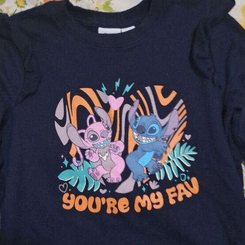 Disney Stitch sweatshirt like new for 5-6 years old, blue