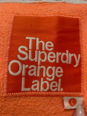 Superdry φούτερ ζακέτα με κουκούλα γυναικεία μεταχειρισμένη πορτοκαλί large