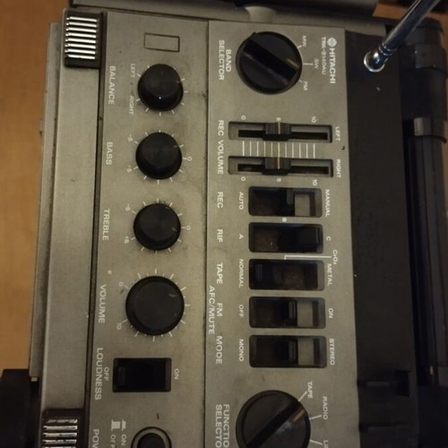 Hitachi TRK-9140 boombox used, vintage 1980s model