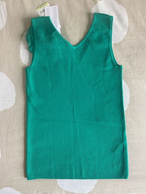 Mango tank top new, green, size S with flower
