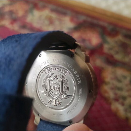 DUFA watch new, men's, blue