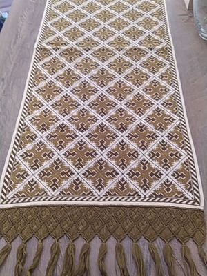 Handmade embroidered table runner
