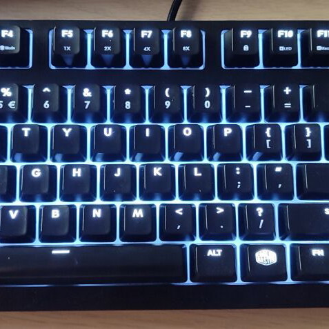 CoolerMaster MasterKeys Pro M mechanical keyboard with Cherry MX Brown switches